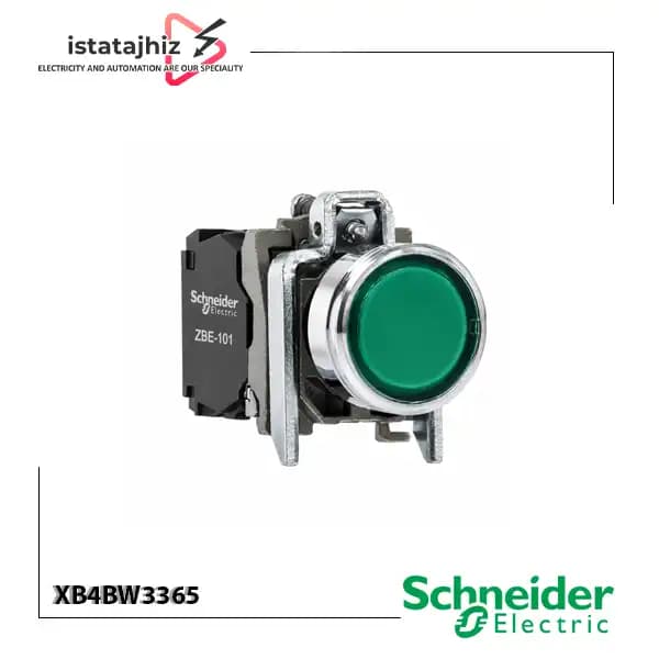 شستی چراغ دار سبز اشنایدر XB4BW3365