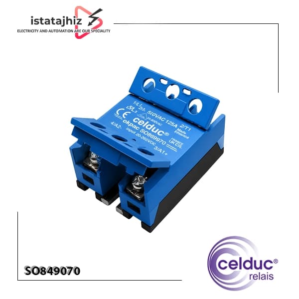 رله SSR تک فاز 125 آمپر CELDUC مدل SO849070