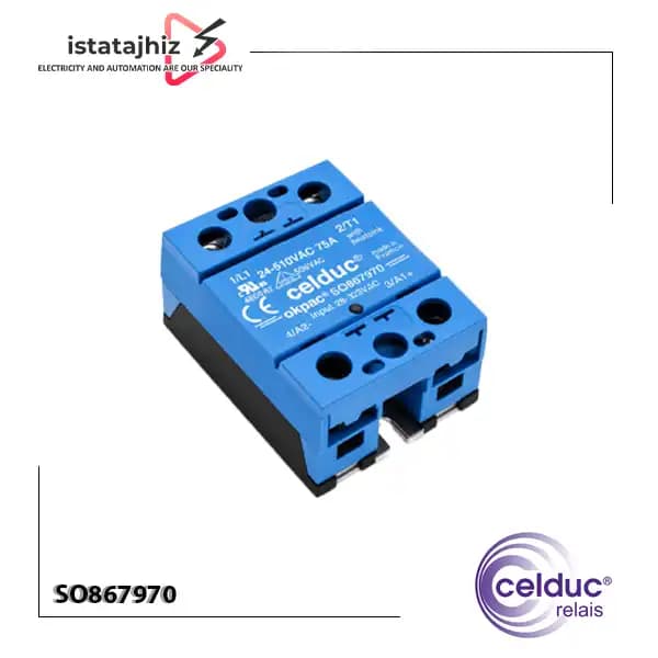 رله SSR تک فاز ۷۵ آمپر سلدوک (Celduc) مدل SO867970