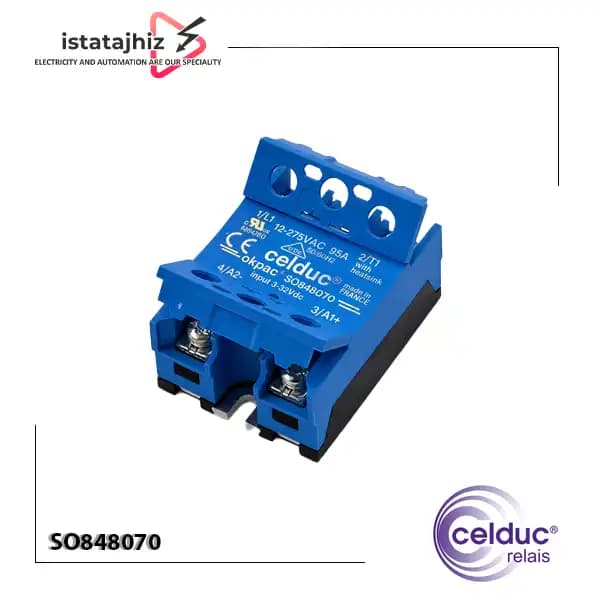 رله SSR تک فاز ۹۵ آمپر سلدوک (Celduc) مدل SO848070