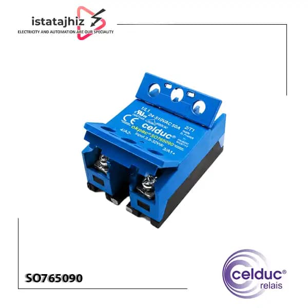 رله SSR تک فاز ۵۰ آمپر سلدوک (Celduc) مدل SO765090