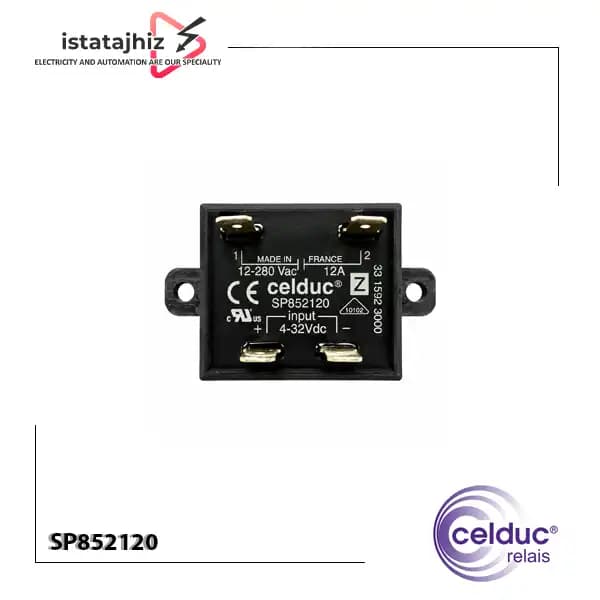 رله SSR تک فاز ۱۲ آمپر سلدوک (Celduc) مدل SP852120