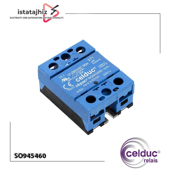 رله SSR تک فاز 60 آمپر CELDUC مدل SO945460
