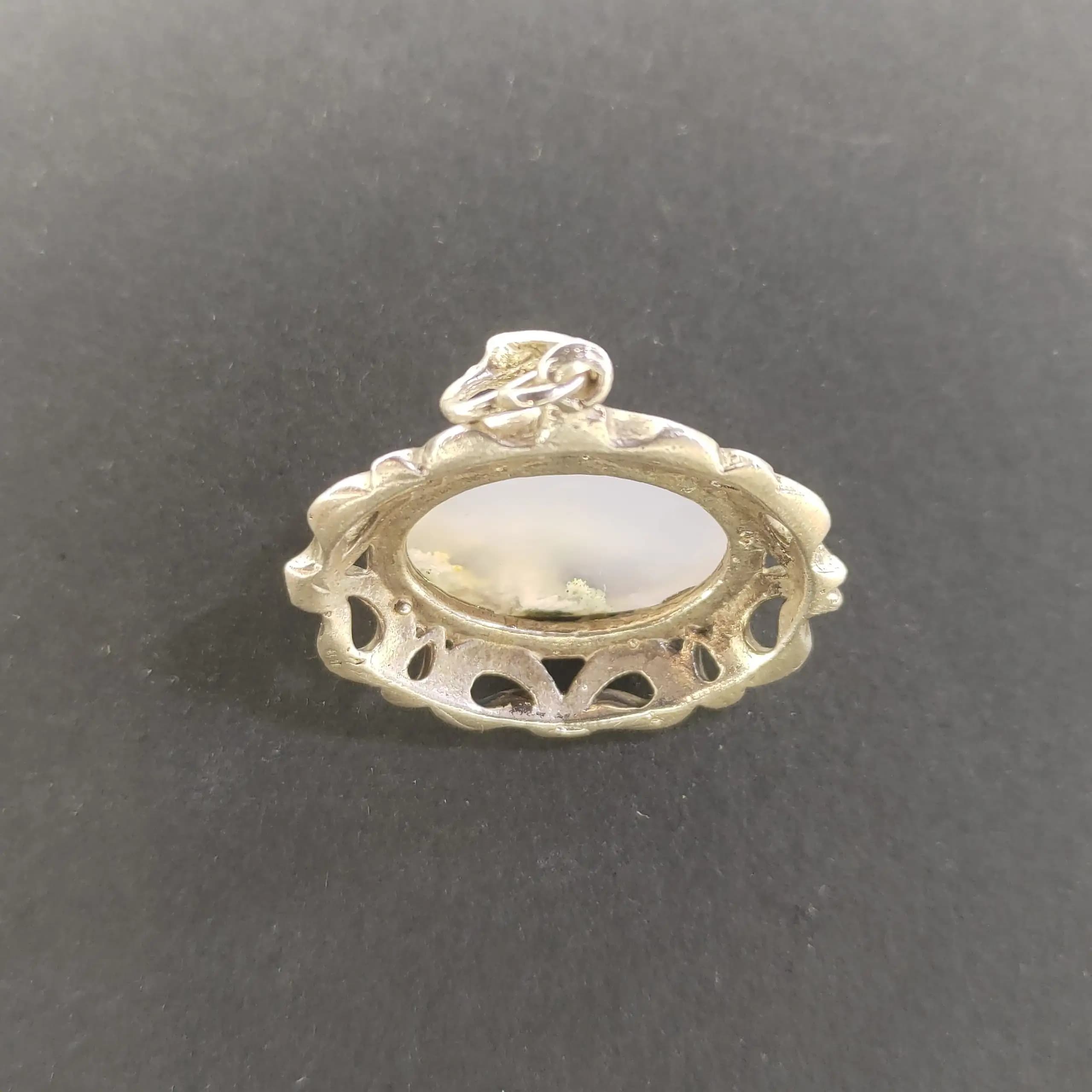 گردنبند نقره عقیق شجر بهاری — تصویر ۲