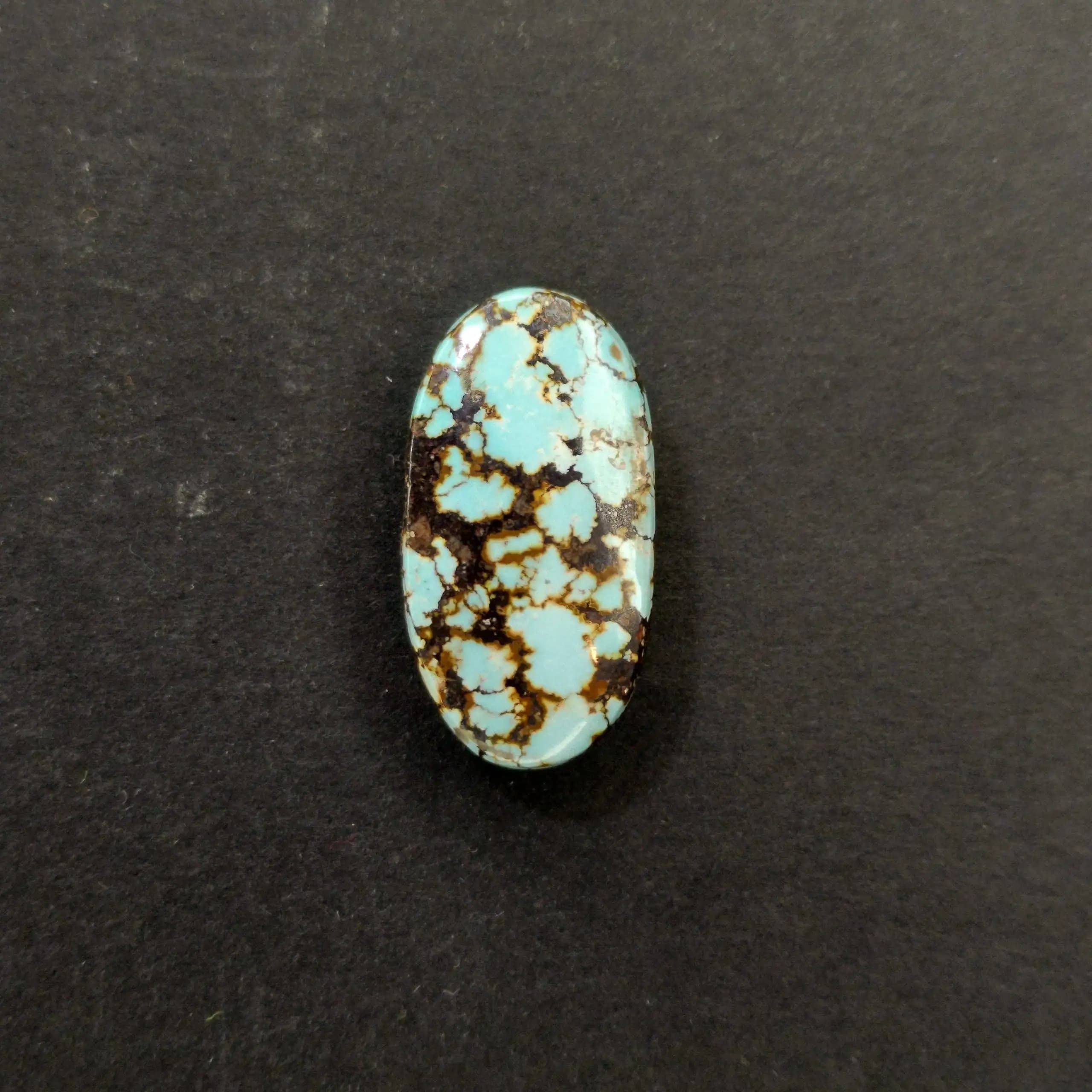 نگین فیروزه نیشابور لونه زنبوری آبی کمرنگ بی نظیر کد 1007