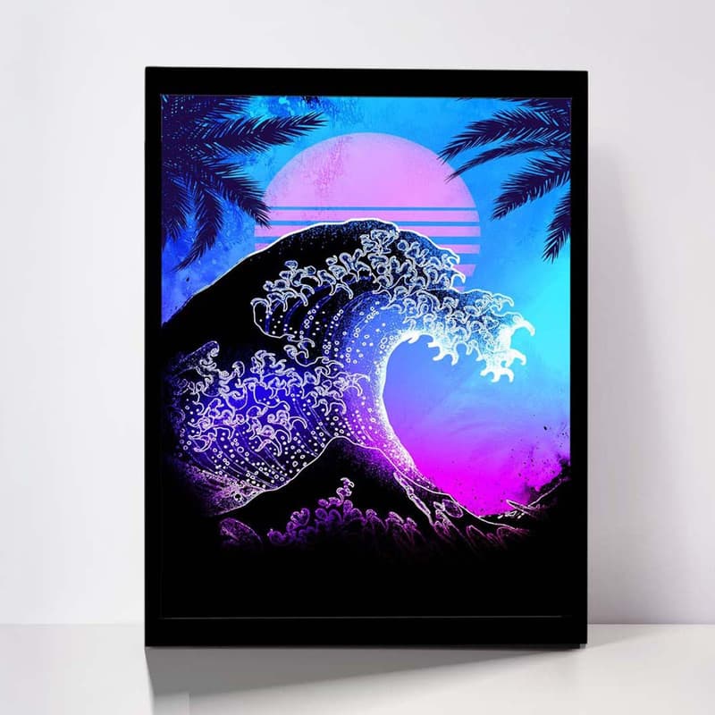 تابلو مدل GREAT WAVE کد F-7010