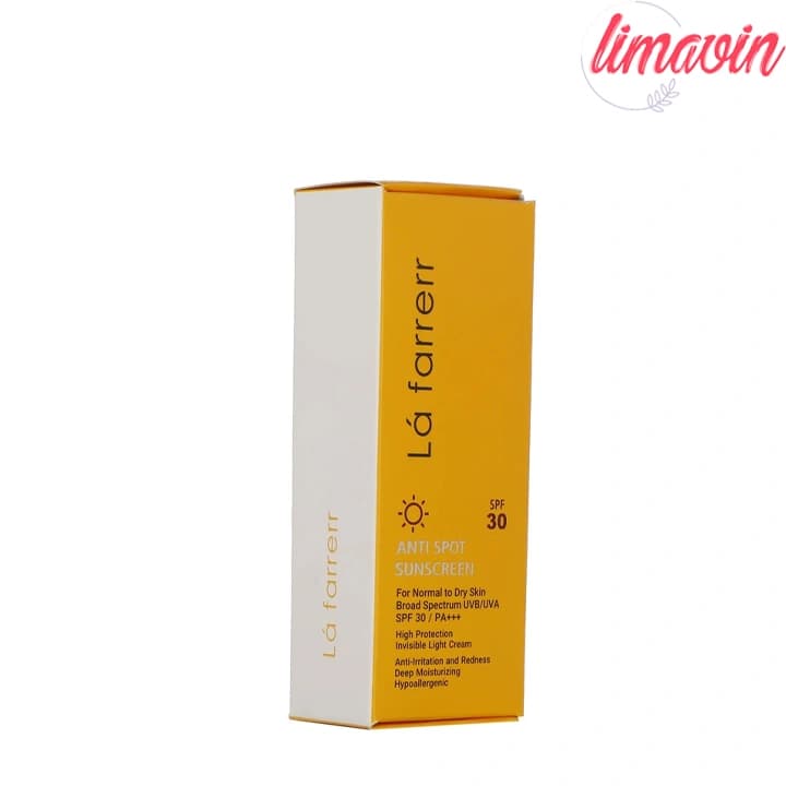 کرم ضد آفتاب بدون رنگ لافارر SPF30 پوست‌های خشک و معمولی حجم 40 میلی‌لیتر — تصویر ۳
