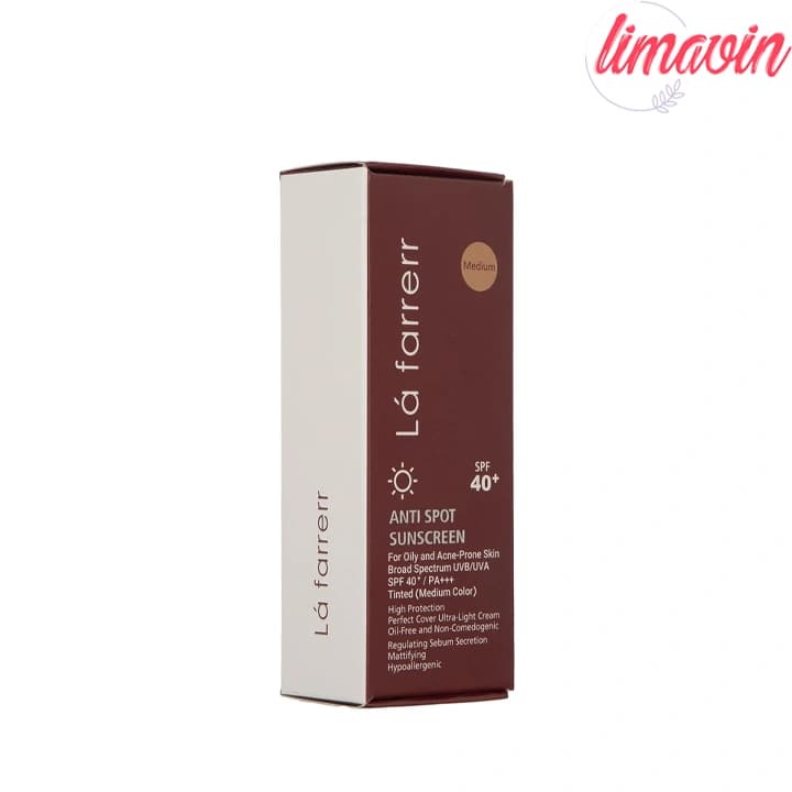 ضد آفتاب و ضد لک رنگی لافارر SPF40 مناسب پوست چرب و آکنه دار حجم 40 میلی لیتر — تصویر ۳