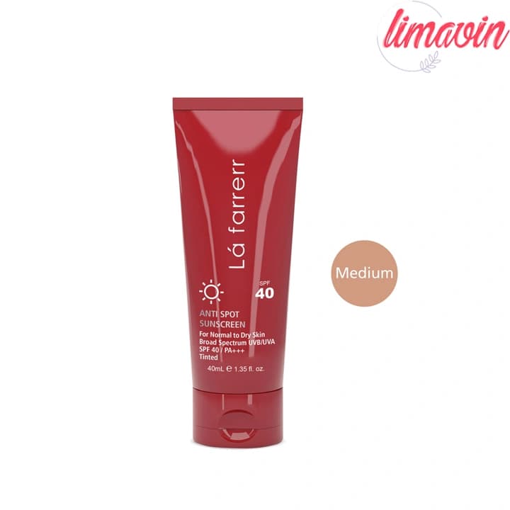 کرم ضد آفتاب و ضد لک رنگی لافارر مدل SPF40 مناسب پوست نرمال و خشک حجم 40 میلی لیتر