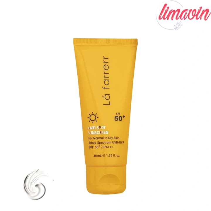 کرم ضد آفتاب بدون رنگ لافارر SPF50 پوست‌ خشک و معمولی حجم 40 میلی‌لیتر