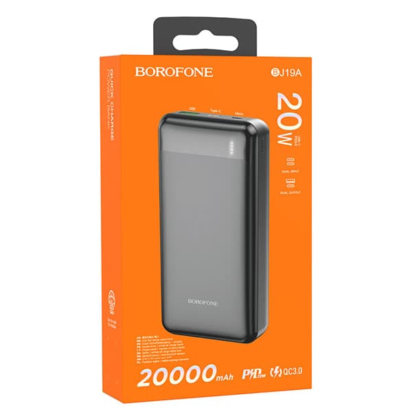 شارژر همراه بروفون مدل BJ19A PD-QC3 20W ظرفیت 20000MAH — تصویر ۲