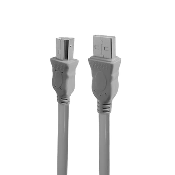 کابل پرینتر USB ضخیم طوسی طول 1.5متر