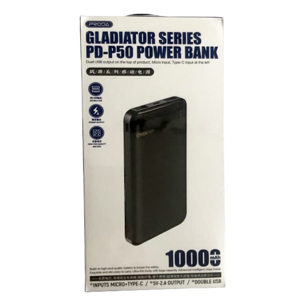 شارژر همراه پرادا مدل PD-P50 ظرفیت 10000MAH — تصویر ۲