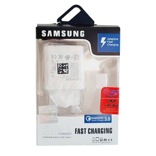 شارژر سامسونگ اصل مدل SAM S20 QC-3.0 به همراه کابل تایپ سی — تصویر ۶