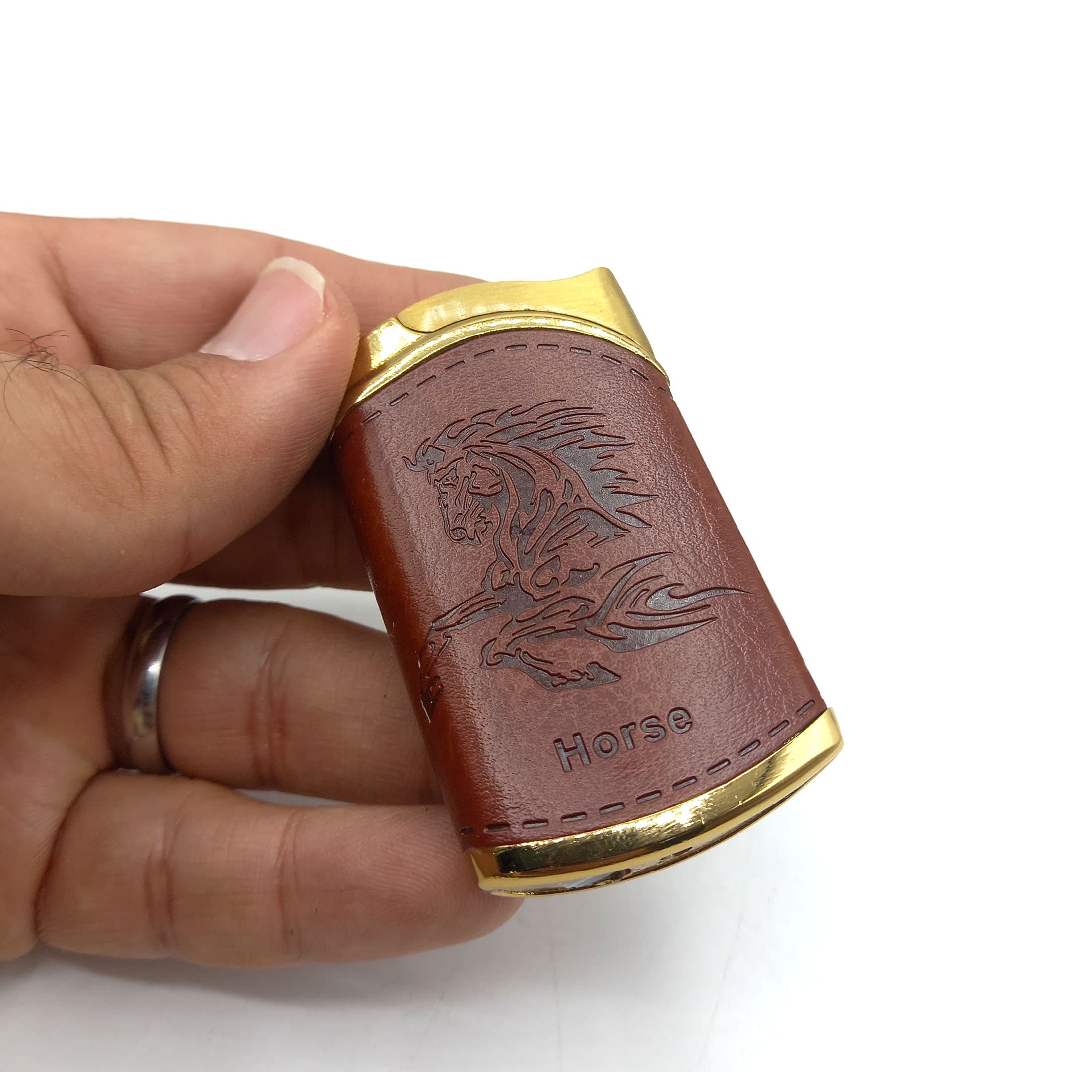 فندک گازی اتمی روکش چرم کد S120128 — تصویر ۲
