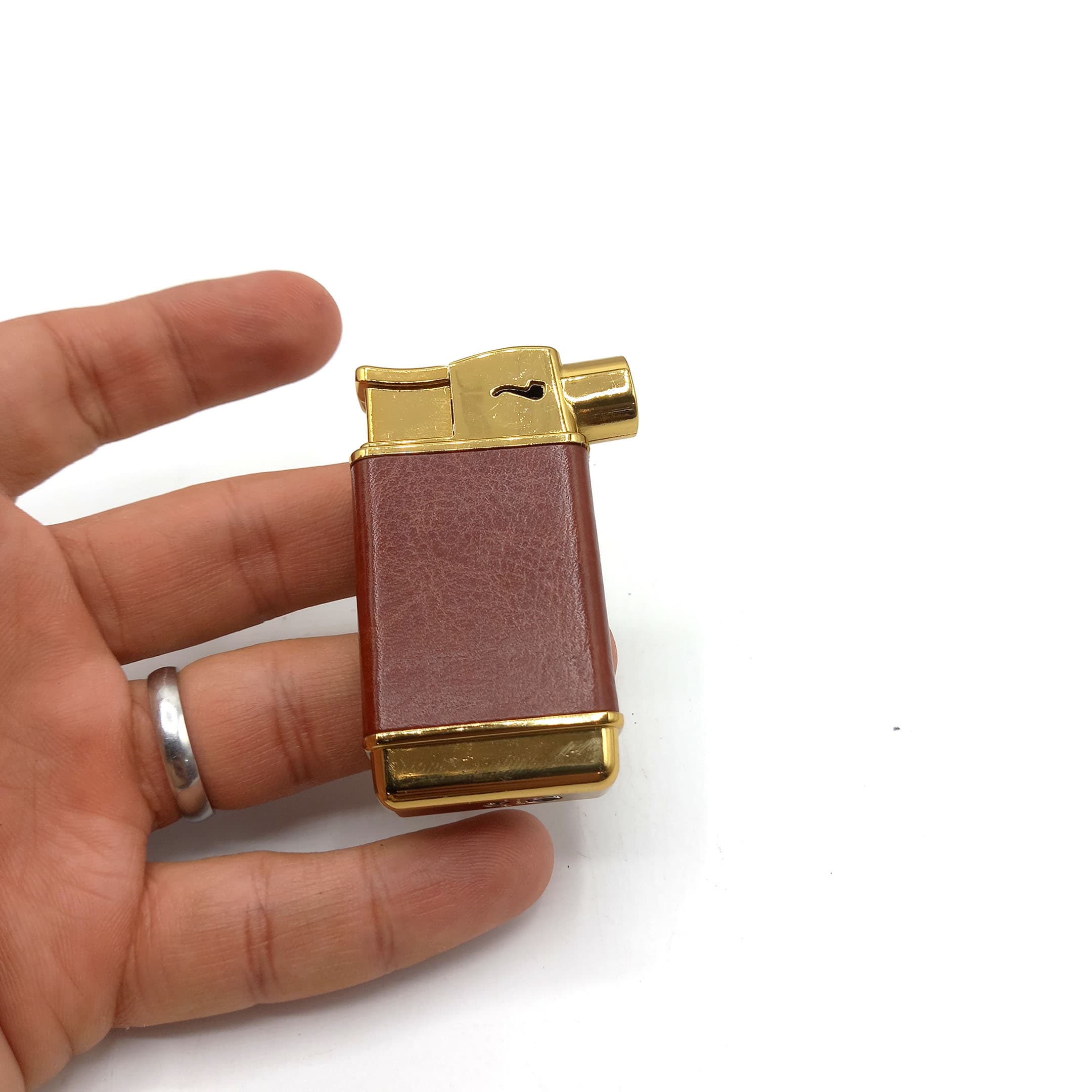 فندک گازی اتمی روکش چرم مخصوص پیپ کد S120087 — تصویر ۵