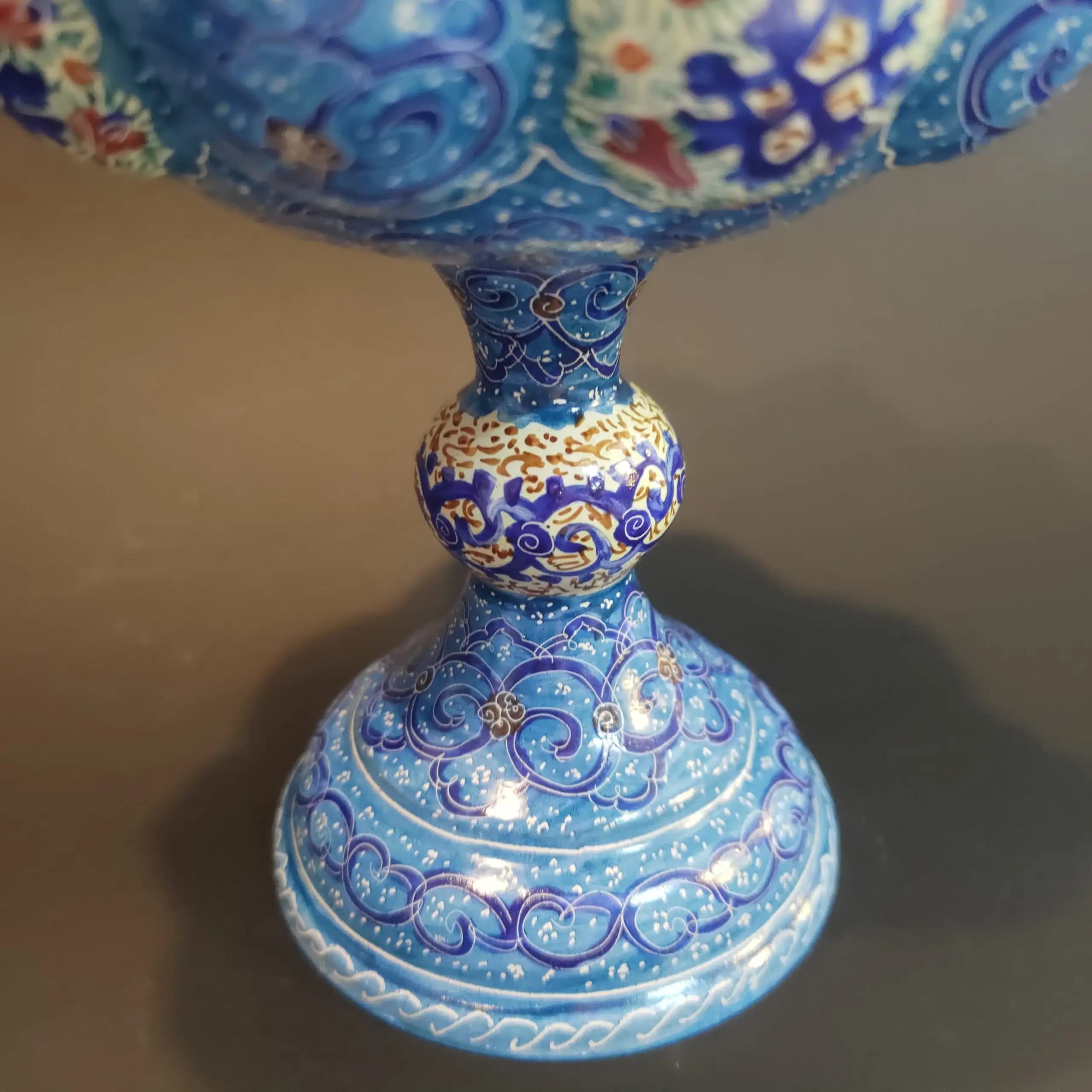 آجیل خوری پایه دار مینا کاری — تصویر ۵
