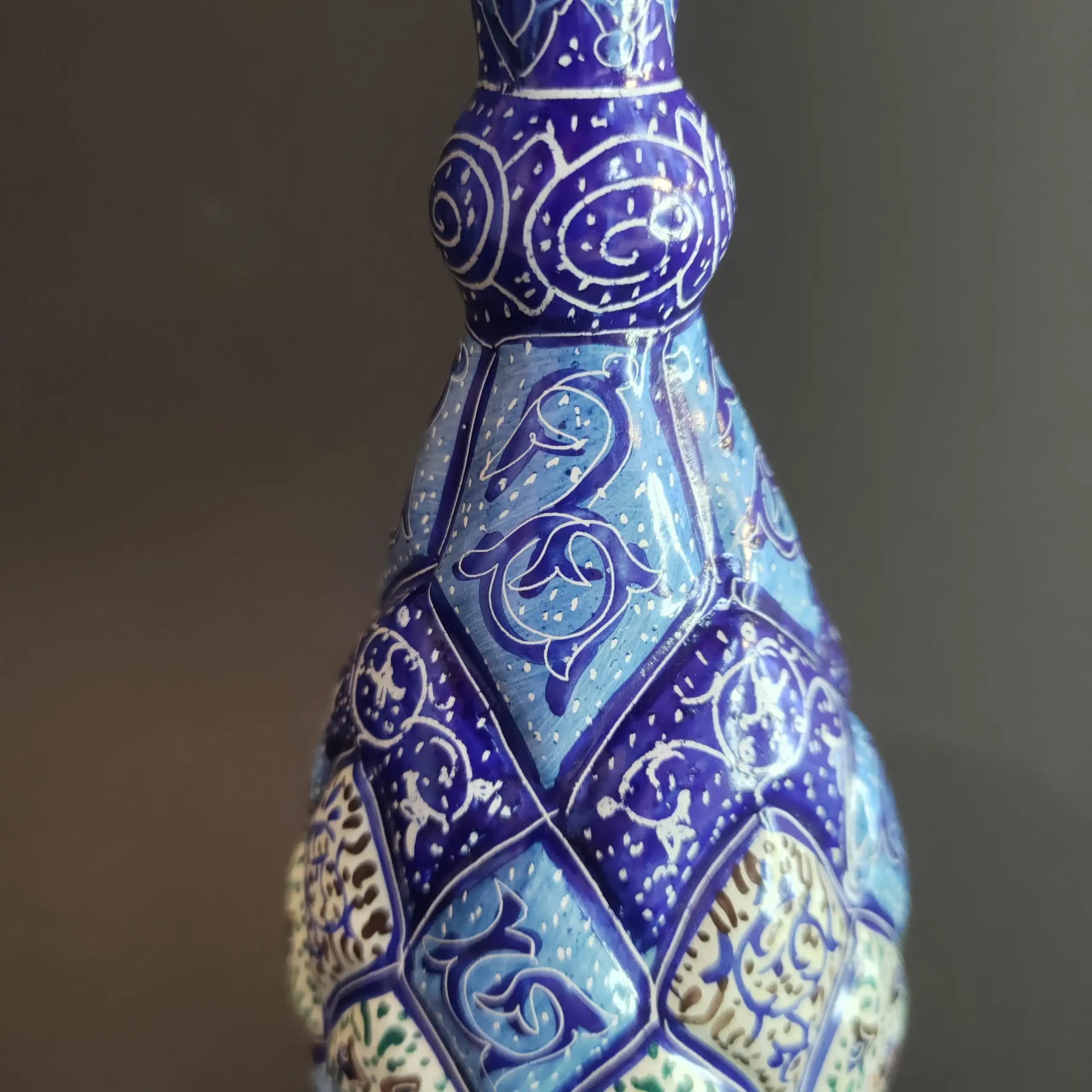 گلدان مس مینا کاری سایز 20 سانت — تصویر ۴