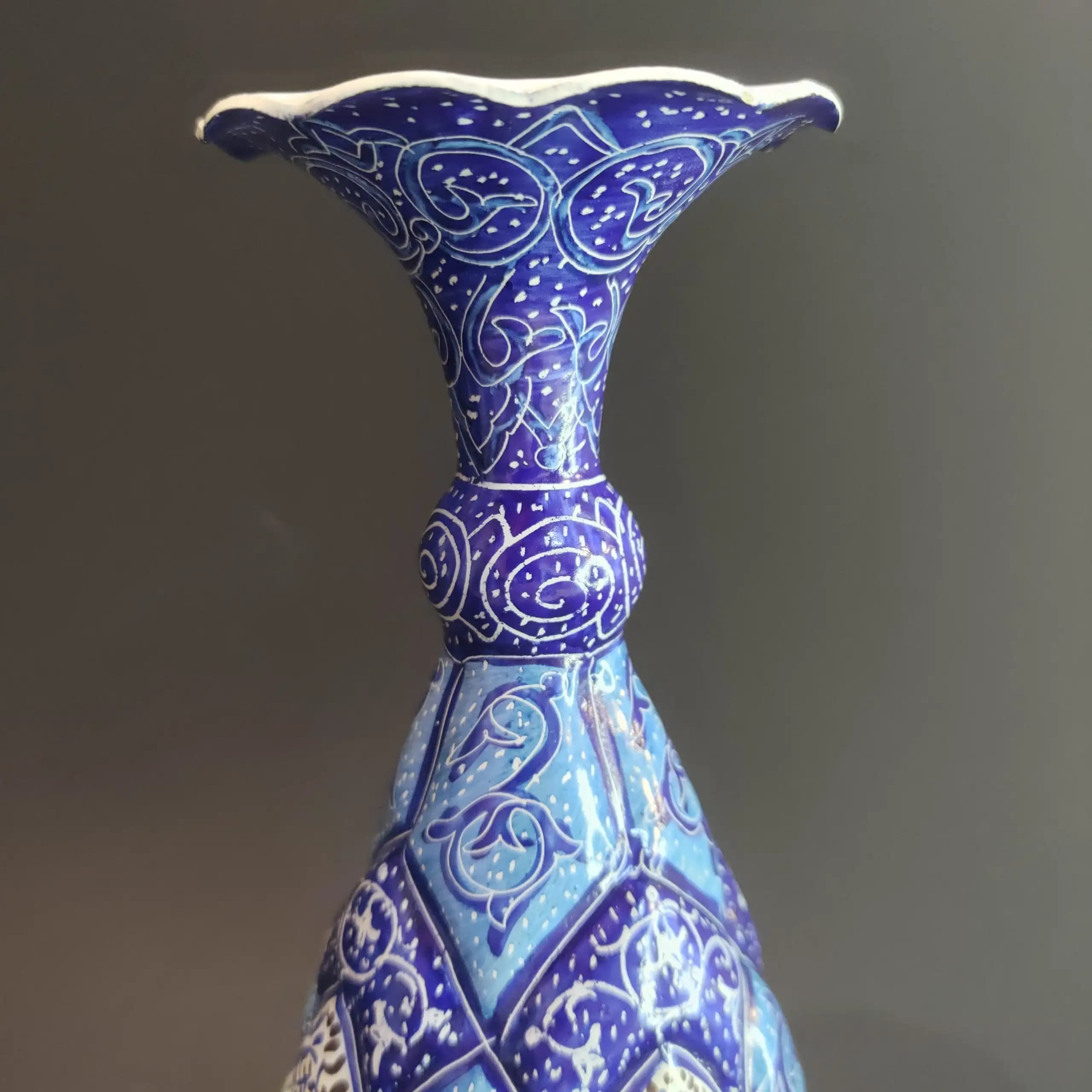 گلدان مس مینا کاری سایز 20 سانت — تصویر ۳