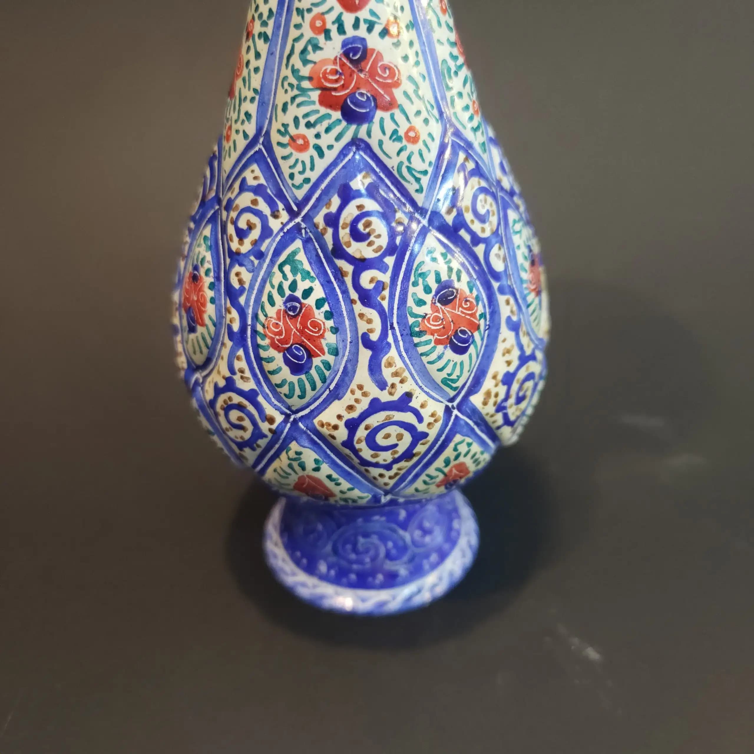 گلدان جفت مس مینا کاری سایز 17 — تصویر ۴