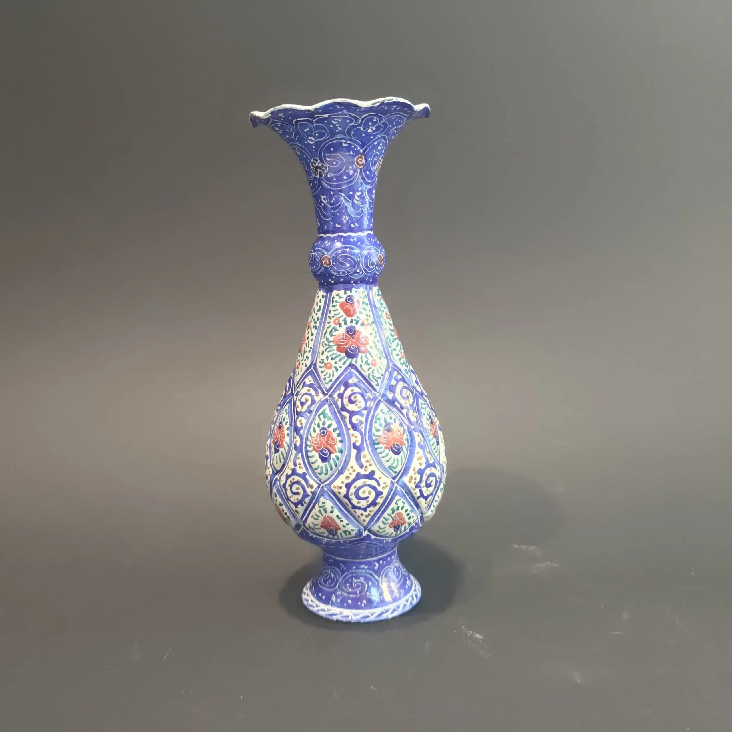 گلدان جفت مس مینا کاری سایز 17 — تصویر ۵