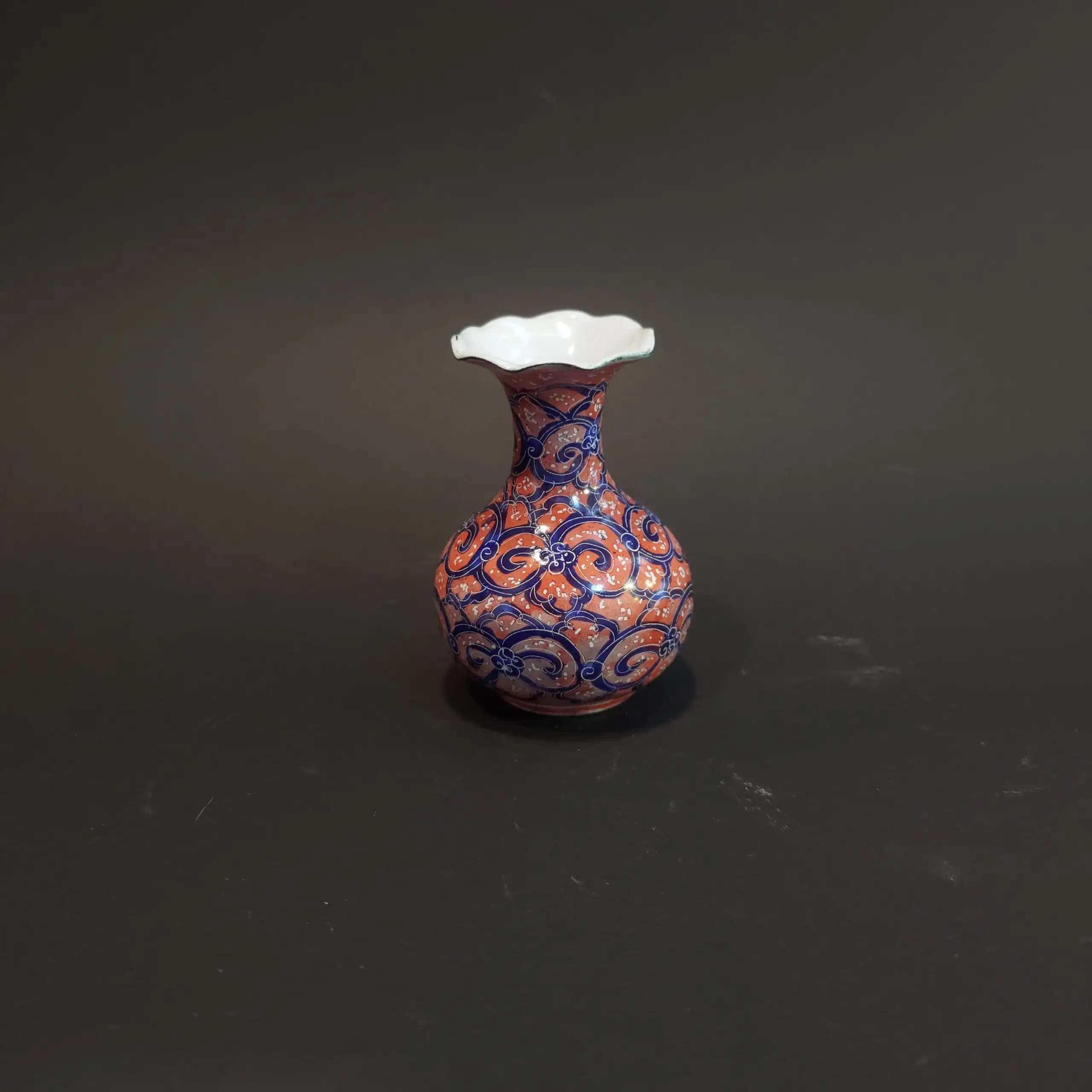 گلدان مس مینا کاری کوچک
