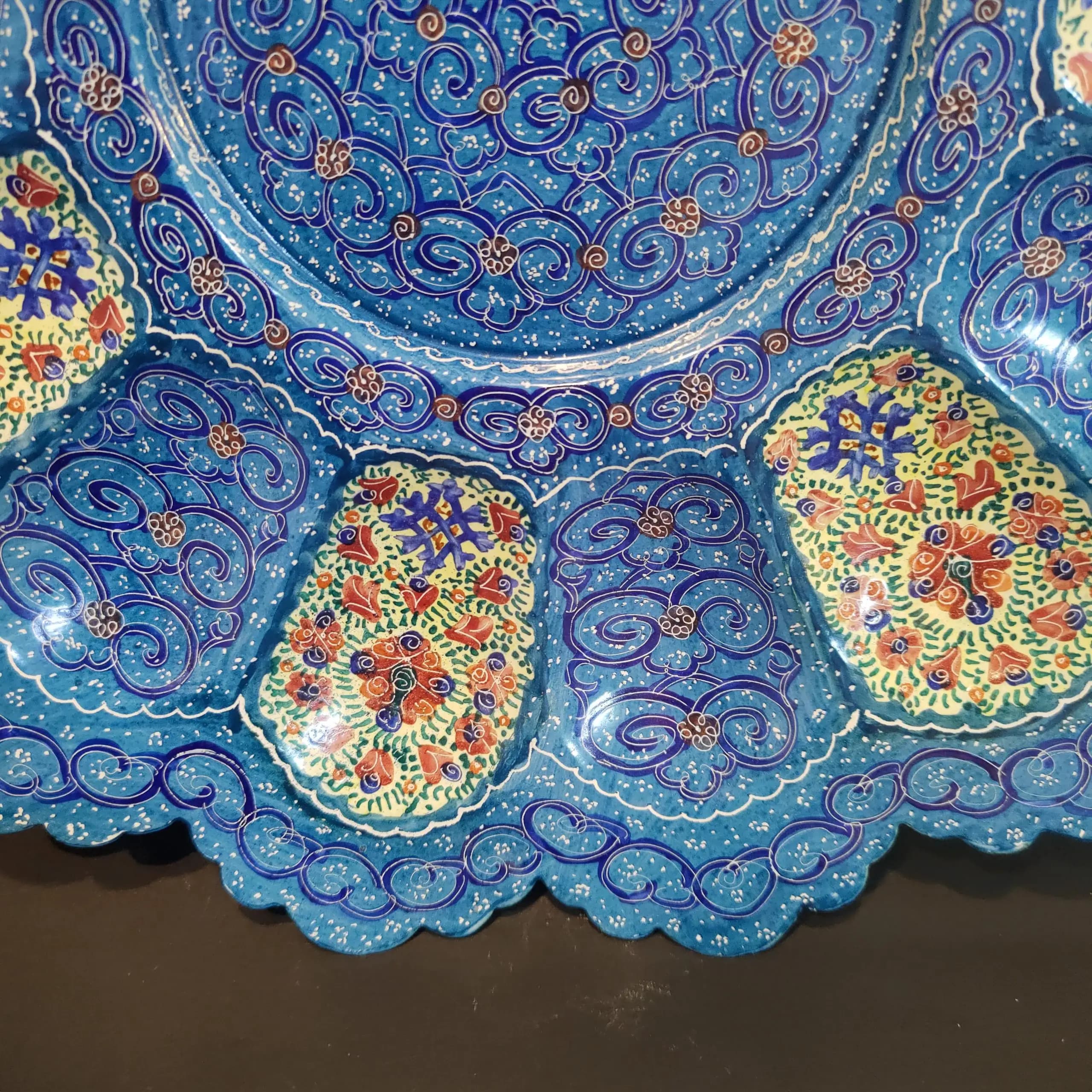 بشقاب مس مینا کاری سایز 30 — تصویر ۶