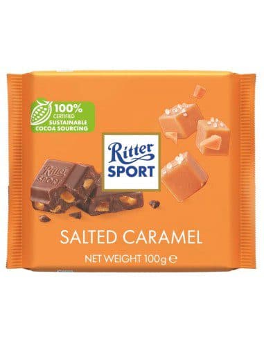 شکلات کارامل نمکی ریتر اسپرت 100 گرمی Ritter Sport Salted Caramel Chocolate