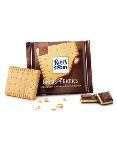 شکلات شیری ریتر اسپرت با بیسکویت 100 گرمی Ritter Sport Butter Biscuit Milk Chocolate — تصویر ۲