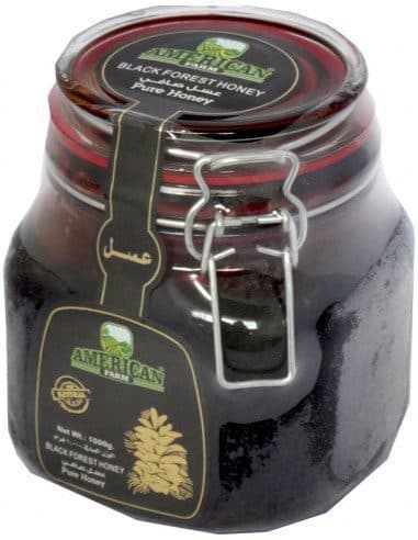 عسل سیاه جنگلی امریکن فارم 1کیلویی American Farm Black Forest Honey