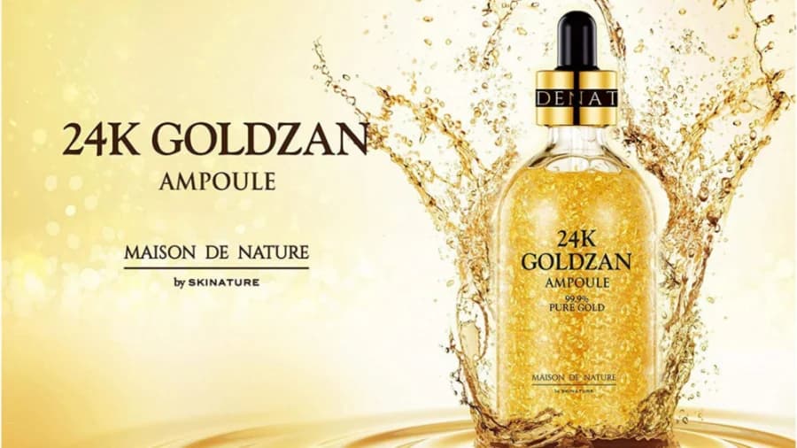 سرم پوست طلا گلدزن 24 عیار 99.9% طلای خالص | آمپول گلدزن 24K GOLDZAN AMPOULE 99.9% Pure Gold Serum 100ml — تصویر ۳