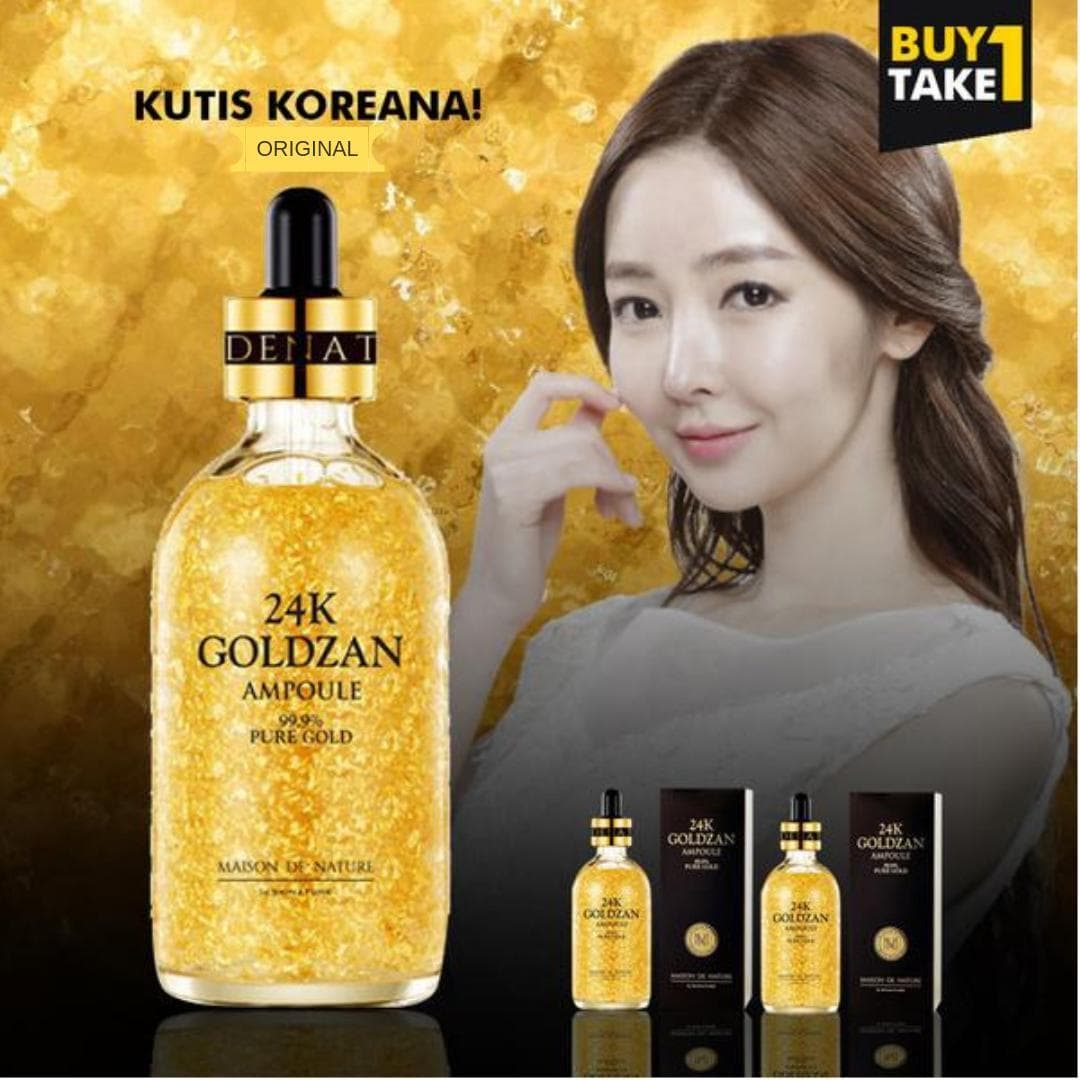 سرم پوست طلا گلدزن 24 عیار 99.9% طلای خالص | آمپول گلدزن 24K GOLDZAN AMPOULE 99.9% Pure Gold Serum 100ml — تصویر ۴