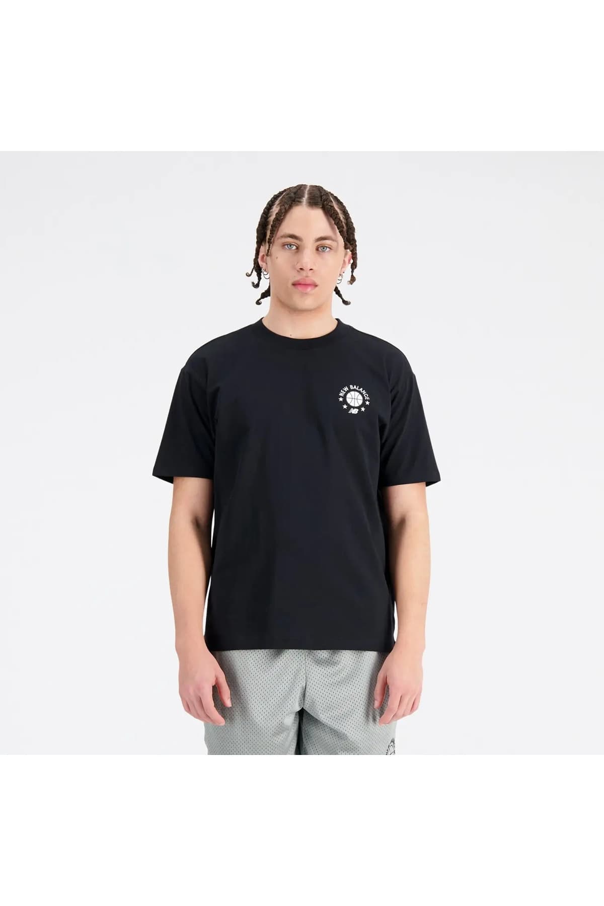 تی شرت ورزشی نیو بالانس مردانه رنگارنگ طرح دار Regular/رگولار اسپرت | New Balance MNT1411-BK TR — تصویر ۳