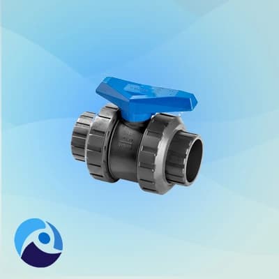 شیر توپی U-PVC مهره ماسوره ای یکسر دنده سایز 50 ویسپار