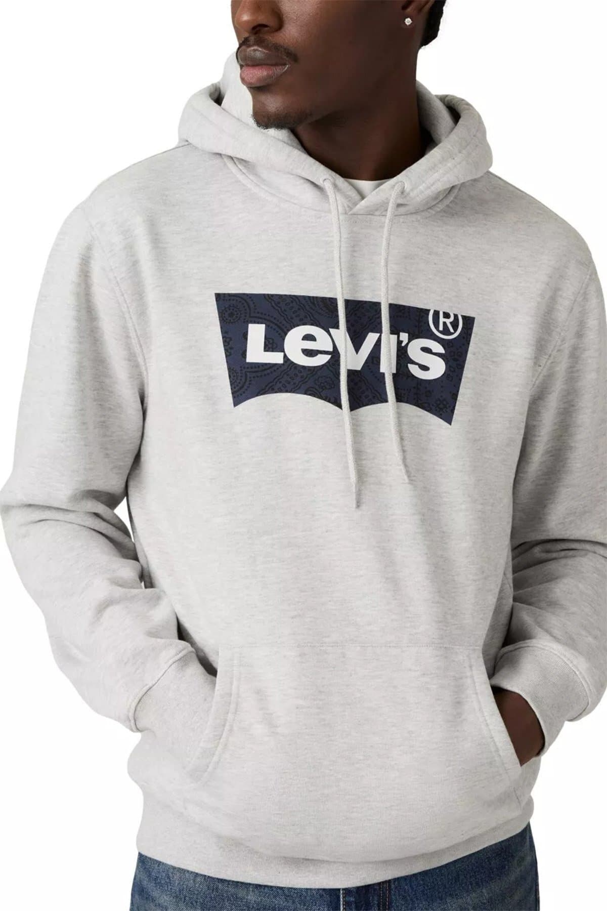سویشرت لیوایز مردانه پلی استر خاکستری هندسی Regular/رگولار Regular/رگولار کژوال/روزمره | Levi’s p00002054 TR — تصویر ۲