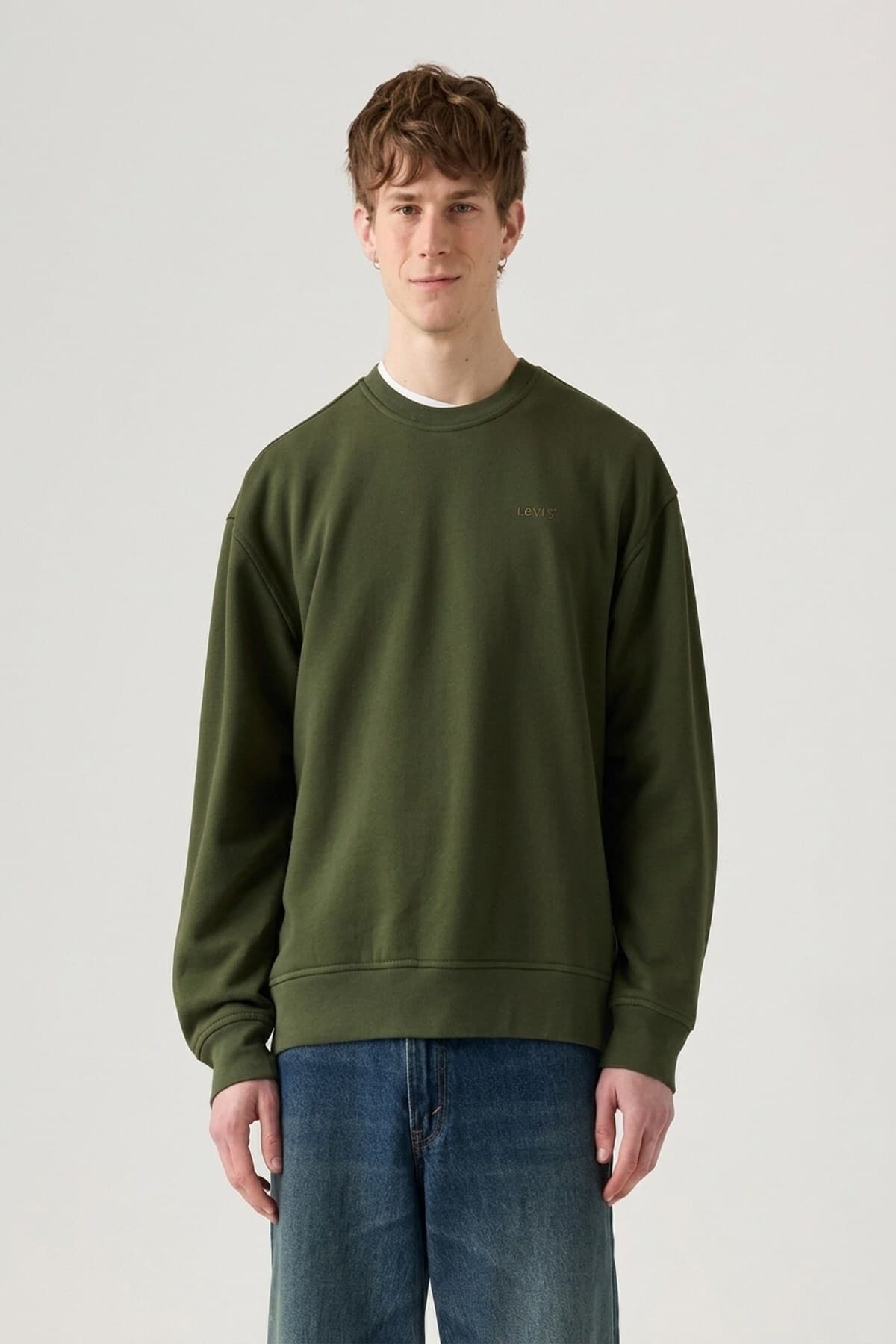 سویشرت لیوایز مردانه پاموک آبی راسته Regular/رگولار بیسیک کژوال/روزمره | Levi’s A157201160 TR