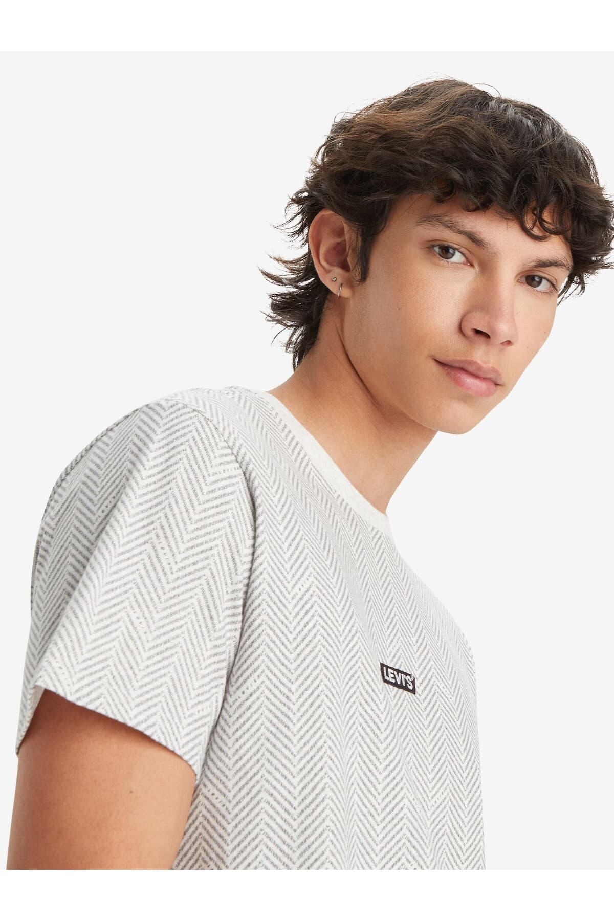 تی شرت لیوایز مردانه 100% پنبه خاکستری راسته Relaxed/ریلکس Relaxed/ریلکس Daily/روزانه | Levi’s A7772-0002 — تصویر ۳