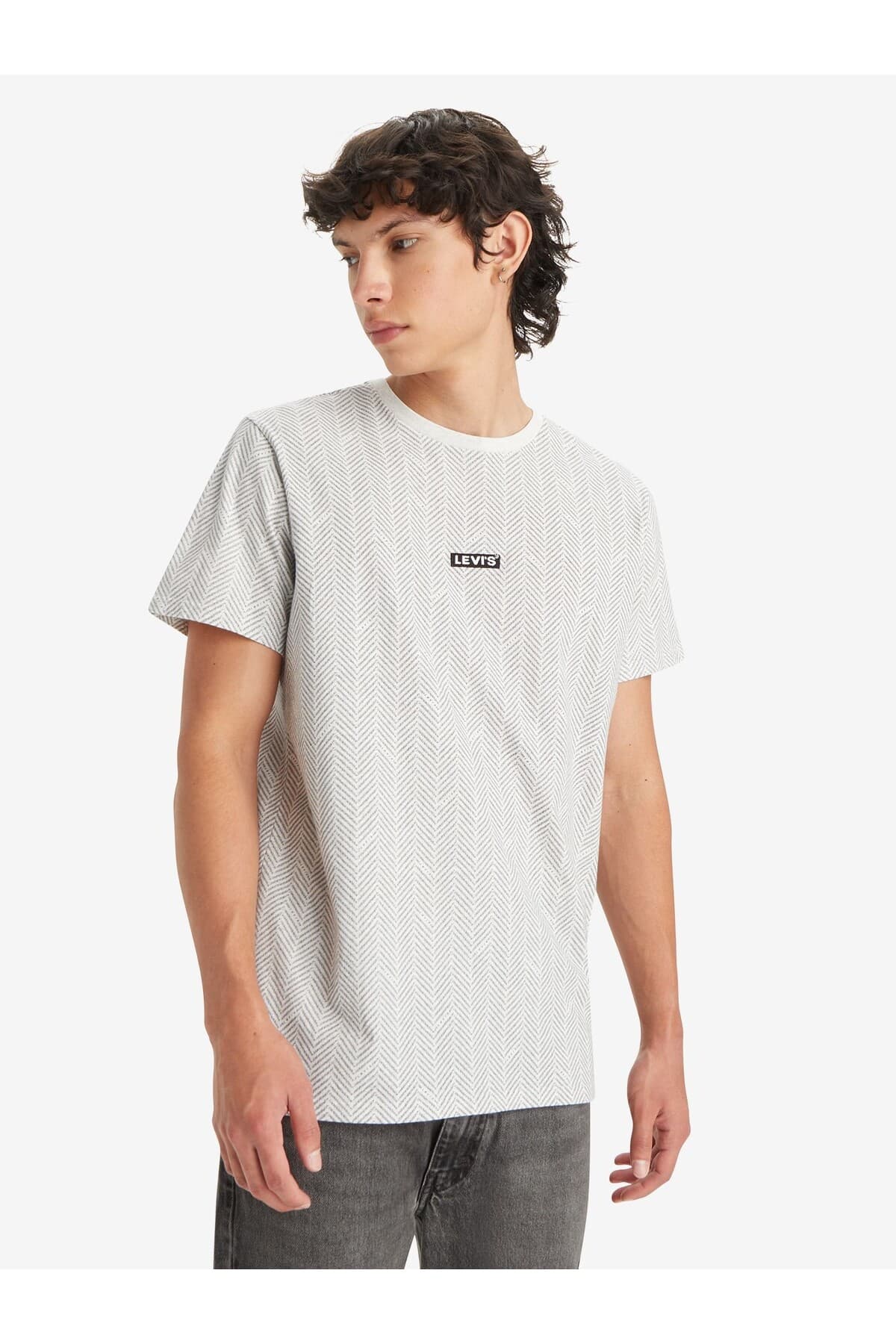 تی شرت لیوایز مردانه 100% پنبه خاکستری راسته Relaxed/ریلکس Relaxed/ریلکس Daily/روزانه | Levi’s A7772-0002 — تصویر ۴