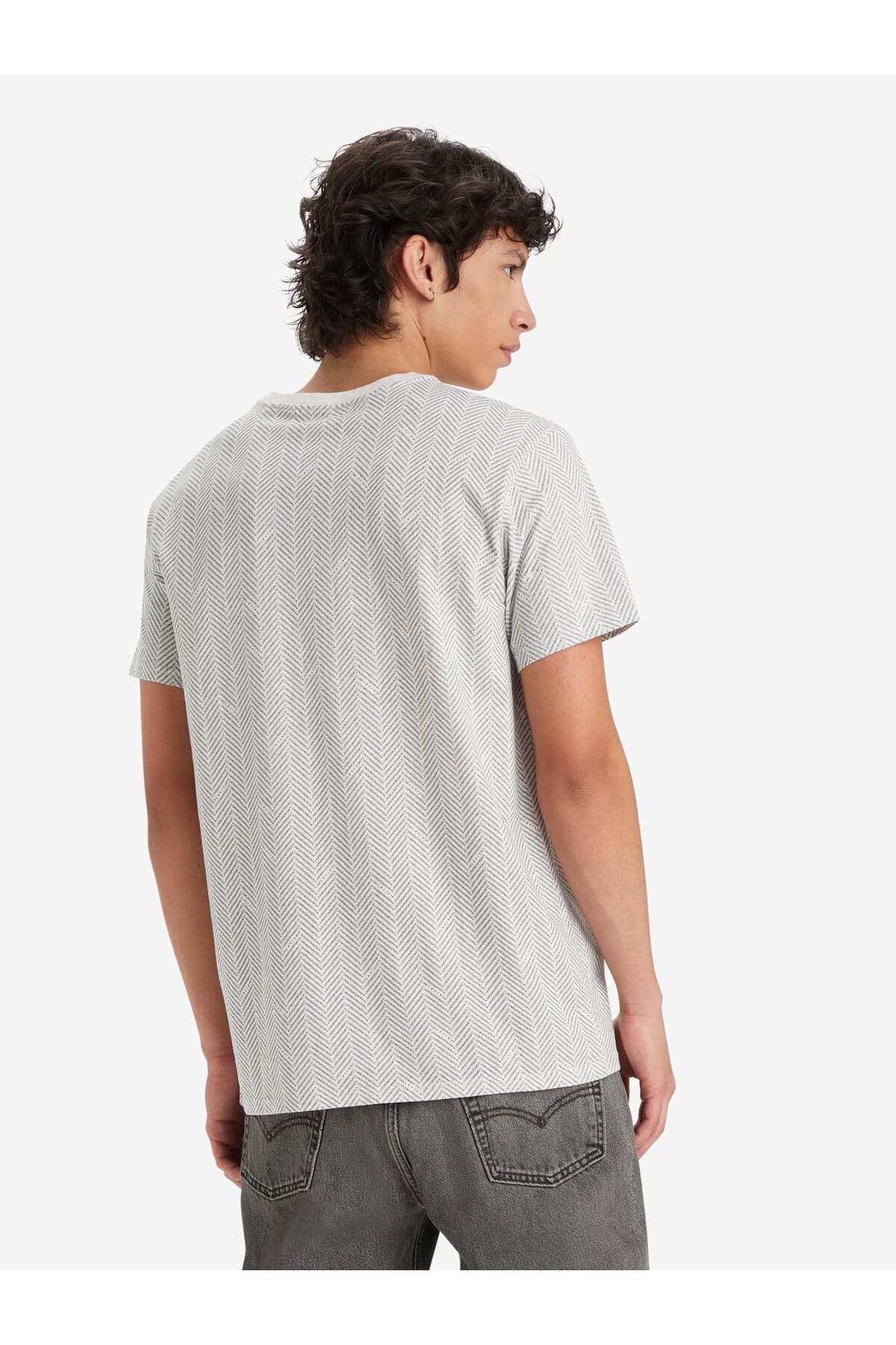 تی شرت لیوایز مردانه 100% پنبه خاکستری راسته Relaxed/ریلکس Relaxed/ریلکس Daily/روزانه | Levi’s A7772-0002 — تصویر ۲