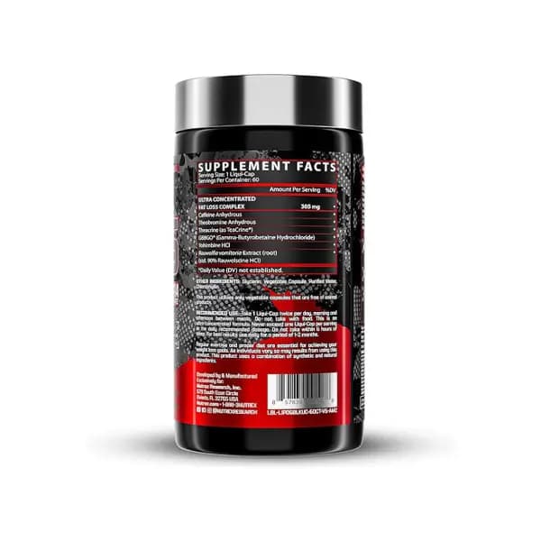 چربی سوز لیپوسیکس 6 بلک ناترکس 120 عددی Nutrex Lipo-6 Black — تصویر ۲