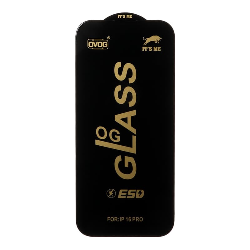 گلس گوشی آیفون شیشه ای OVOG درجه یک مدل Full Cover OG ESD اورجینال برای iPhone 17 / 16 Pro کد 241771