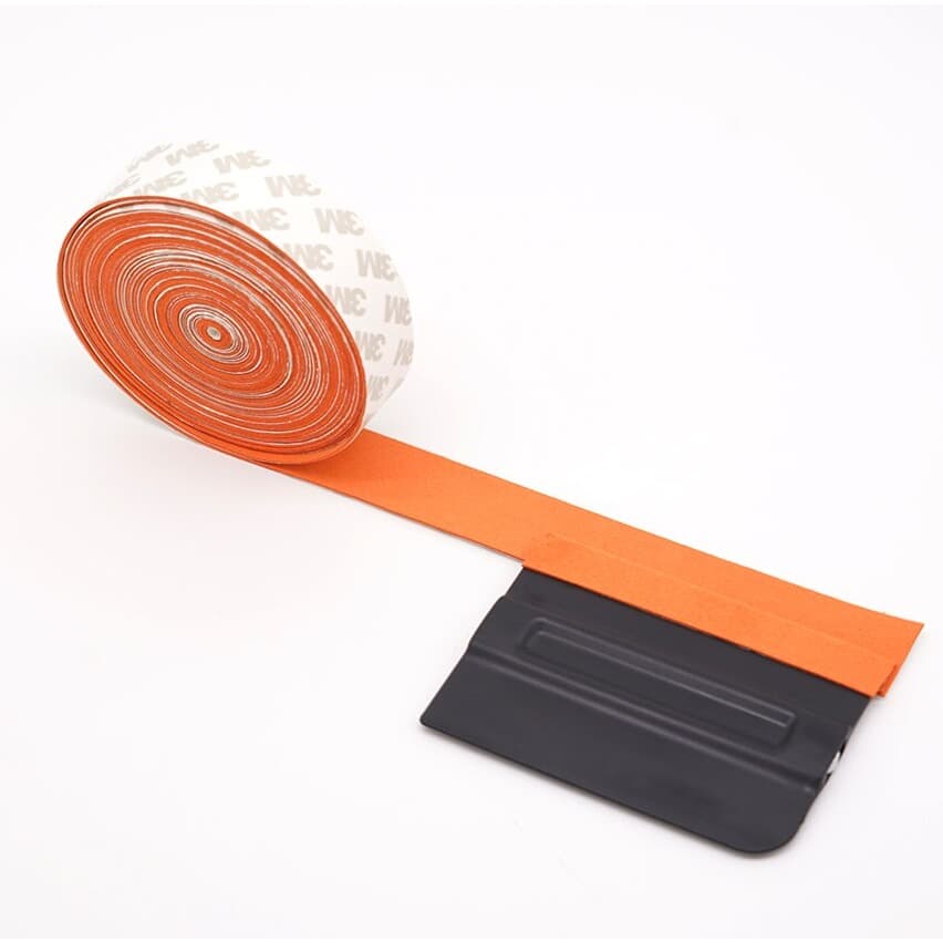 رول 15 متری نمد نارنجی مخصوص کاردک اجرای کاور و پی‌پی‌اف تری‌ام مدل 3M Orange Felt Squeegee Mini Roll 5cm/15m