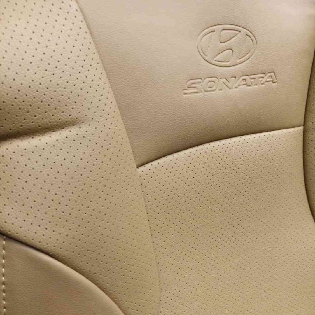 روکش صندلی هیوندای سوناتا وای اف Sonata YF چرم رنگ کرم زرد — تصویر ۴