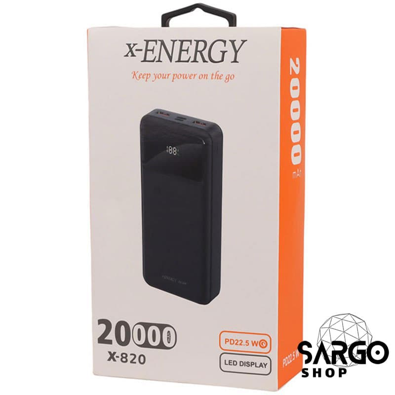 پاوربانک ایکس انرژی مدل X-820 ظرفیت 20000 میلی آمپر ساعت
