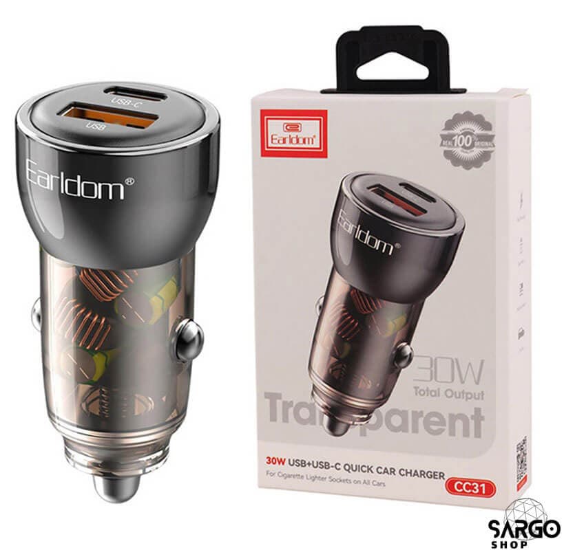 شارژر فندکی 30 وات ارلدام مدل Earldom ES-CC31 — تصویر ۳
