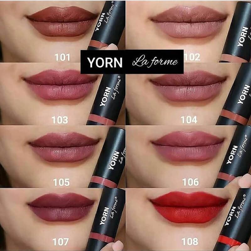 رژ لب جامد با دوام یورن مدل LA FORME شماره 106 – YORN — تصویر ۲