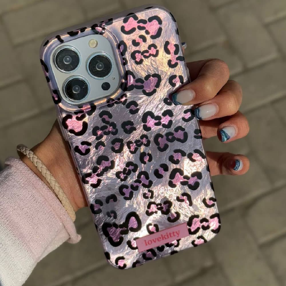 قاب پاپيون يخی پلنگی مناسب برای گوشی موبایل شیائومی ردمی Xiaomi Redmi Note 13 4G / Note 13 Pro 4G — تصویر ۲
