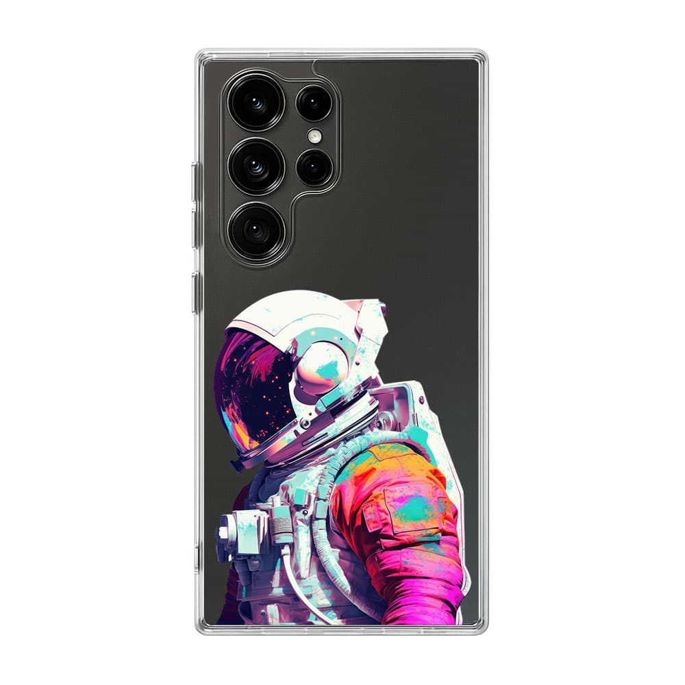 قاب شفاف چاپی طرح فضانورد مدل Astronaut کد T0001 مناسب برای گوشی موبایل سامسونگ گلکسی Samsung Galaxy A02S/A03/A03S/A03 Core/A04/A04S/A05/A05S/A06/A07/A10/A10S/A11/A12/A13/A14/A15/A16/A17/A20/A20S/A21S
