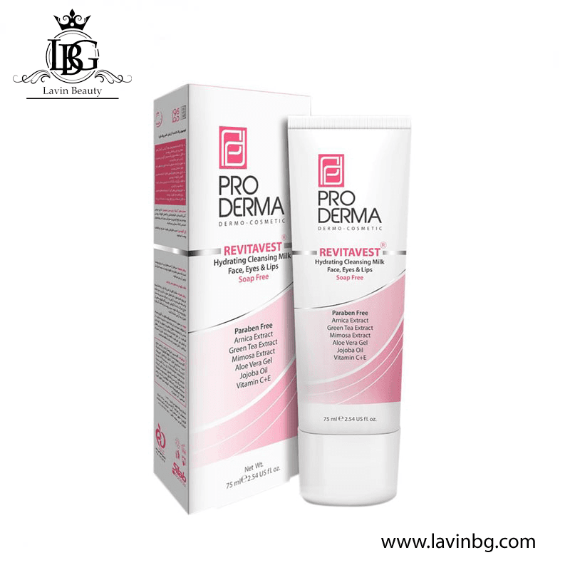 لوسیون پاک کننده آرایش پرودرما مدل REVITAVEST حجم 75 میل _ proderma