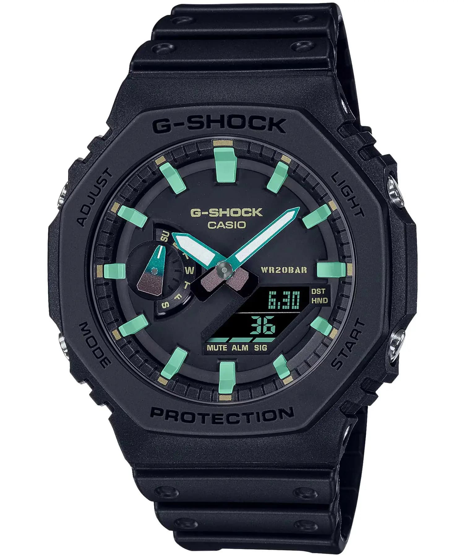 ساعت مچی مردانه اصل کاسیو (casio) زیرمجموعه جی شاک مدل GA-2100RC-1ADR